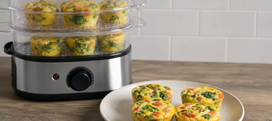 Dampfgarer: Gedaempfte Eiermuffins als proteinreicher Snack